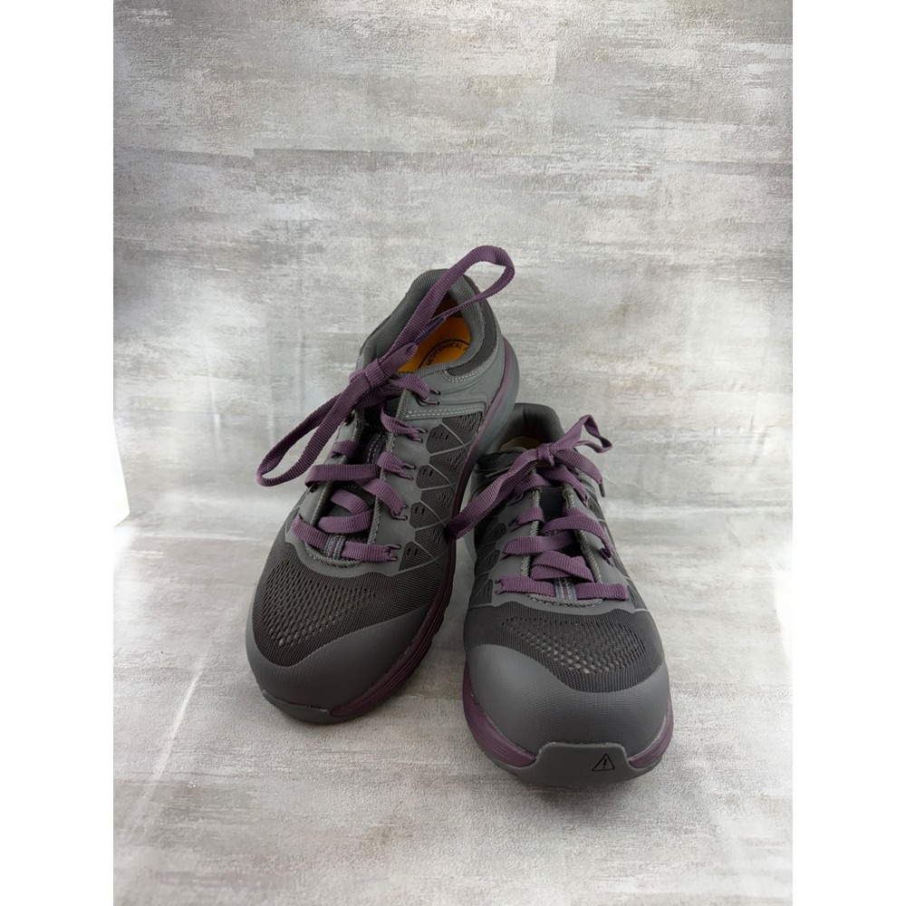 Keen Utility Vista Energy Grey Purple Safety Toe Work Shoes Women Sz 8.5W SD35